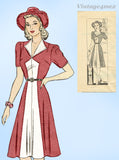 Marian Martin 9662: 1940s Misses WWII Street Dress Sz 32B Vintage Sewing Pattern