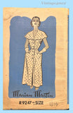 Marian Martin R9247: 1950s Lovely Misses Dress Size 38 Bust Vintage Sewing Pattern