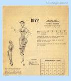 1950s Vintage Modes Royale Sewing Pattern 1072 Sexy Draped Panel Dress Sz 14