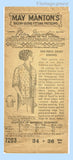 May Manton 7203: 1910s Misses Shirt Kimono Sz 34-36 B Vintage Sewing Pattern