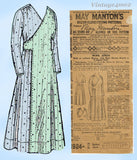 Manton 8904: 1910s Misses Edwardian Work Apron 38-40 B Vintage Sewing Pattern