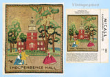 1940s Vintage McCall Embroidery Transfer 1003 Uncut Independence Hall Needle Painting Motif
