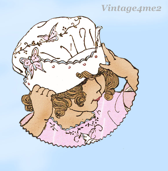 McCall 1016: 1920s Darling Uncut Toddler Hat Size 2-5 Vintage Sewing Pattern