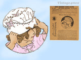 McCall 1016: 1920s Darling Uncut Toddler Hat Size 2-5 Vintage Sewing Pattern