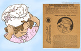 McCall 1016: 1920s Darling Uncut Toddler Hat Size 2-5 Vintage Sewing Pattern
