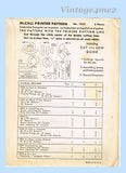 1940s Vintage McCall Sewing Pattern 1035 Uncut Misses 23 Inch Brimmed Hat Set