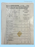 1940s Vintage McCall Sewing Pattern 1085 Rare 12.5in Manikin Display Doll Clothes Set