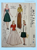 1940s Vintage McCall Sewing Pattern 1085 Rare 12.5in Manikin Display Doll Clothes Set