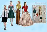 1940s Vintage McCall Sewing Pattern 1085 Rare 12.5in Manikin Display Doll Clothes Set