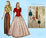 1940s Vintage McCall Sewing Pattern 1085 Rare 15in Manikin Display Doll Clothes Set