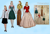1940s Vintage McCall Sewing Pattern 1085 Rare 15in Manikin Display Doll Clothes Set