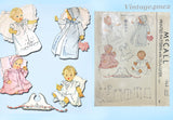 1940s Original Vintage McCall Pattern & Transfer 1162 Rare Complete Infant Layette Set
