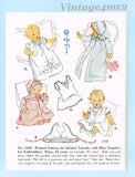 1940s Original Vintage McCall Pattern & Transfer 1162 Rare Complete Infant Layette Set