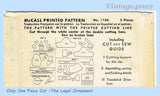McCall 1186: 1940s Rare Misses WWII Hat & Purse Set Vintage Sewing Pattern