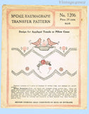 McCall Kaumagraph Embroidery Transfer 1206 Envelope Front