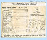 1940s Vintage McCall Sewing Pattern & Transfer 1262 Rare Misses Beaded Purse Set