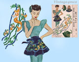 McCall 1368: 1940s Uncut Misses Sequin Mermaid Apron Fits All Vintage Sewing Pattern