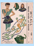 Original 1947 McCall Pattern No. 1368 - Ladies' and Misses' Mermaid Apron