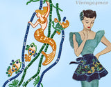 McCall 1368: 1940s Uncut Misses Sequin Mermaid Apron Fits All Vintage Sewing Pattern