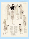 1920s Vintage McCall Embroidery Transfer 1463 Uncut Flapper Large Flower Motifs