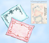 1940s Vintage McCall Kaumagraph Embroidery Transfer 1468 Uncut Baby Pillow Motifs