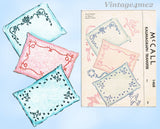 1940s Vintage McCall Kaumagraph Embroidery Transfer 1468 Uncut Baby Pillow Motifs