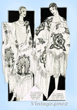 1920s Vintage McCall Embroidery Transfer 1501 Uncut Flapper Wrap Motifs RARE