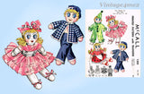 1940s Vintage McCall Sewing Pattern 1502 15 In Boy and Girl Sock Dolls & Clothes