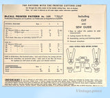 1950s Vintage McCall Sewing Pattern 1529 Toddler Tot  Comic Cute Romper Sunsuit