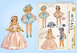 1950s Original Vintage McCall Pattern 1564 Cute 14 Inch Mary Hoyer Doll Clothes