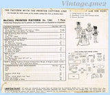 1950s Original Vintage McCall Pattern 1564 Cute 14 Inch Mary Hoyer Doll Clothes