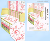 1950s Vintage McCall Kaumagraph Embroidery Transfer 1589 Uncut Crib Quilt Motifs