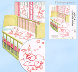 1950s Vintage McCall Kaumagraph Embroidery Transfer 1589 Uncut Crib Quilt Motifs