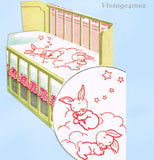 1950s Vintage McCall Kaumagraph Embroidery Transfer 1589 Uncut Crib Quilt Motifs