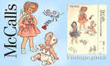 McCall 1672: 1950s Toddler Fancy Sun Dress w Bonnet Sz 1 Vintage Sewing Pattern UNCUT