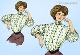 1900s Vintage McCall Sewing Pattern 1717 Ladies Gibson Girls Shirt Waist Sz 34 B