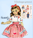 1950s Vintage McCalls Sewing Pattern 1720 Cute 18in Sweet Sue Doll Clothes Set