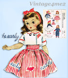 1950s Vintage McCalls Sewing Pattern 1720 Cute 21in Sweet Sue Doll Clothes