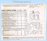 1950s Vintage McCalls Sewing Pattern 1720 Cute 21in Sweet Sue Doll Clothes