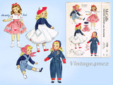 1950s Vintage McCalls Sewing Pattern 1720 Cute 21in Sweet Sue Doll Clothes