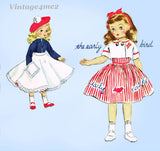 1950s Vintage McCalls Sewing Pattern 1720 Cute 18in Sweet Sue Doll Clothes Set