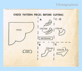 McCall Sewing Pattern 1836 Pattern Piece Layout