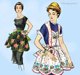 1950s Vintage McCall Sewing Pattern 1904 Misses Dressy Full Bib Apron