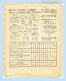 McCall 1919: 1930s Rare 22 Inch Patsy Lou Doll Clothes Set Vintage Sewing Pattern