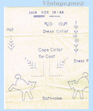 McCall 1919: 1930s Rare 22 Inch Patsy Lou Doll Clothes Set Vintage Sewing Pattern
