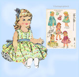 McCalls 1992: 1950s Baby Sue 20-21inch Doll Clothes Set Vintage Sewing Pattern