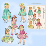 McCalls 1992: 1950s Baby Sue 20-21inch Doll Clothes Set Vintage Sewing Pattern