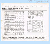 McCall's 2001: 1950s Small Betsy Wetsy Baby Doll Clothes Vintage Sewing Pattern