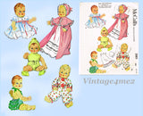 McCall's 2001: 1950s Small Betsy Wetsy Baby Doll Clothes Vintage Sewing Pattern