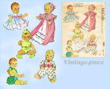 McCall's 2001: 1950s Large Betsy Wetsy Baby Doll Clothes Vintage Sewing Pattern